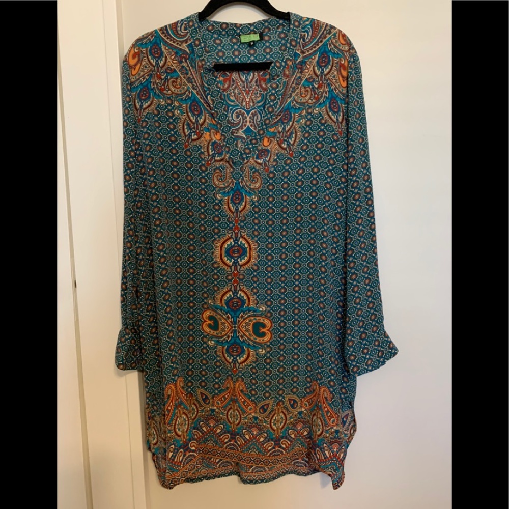 Tolani silk tunic dress